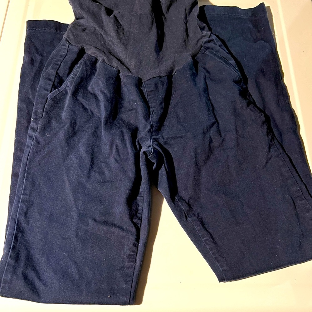 🌼 Indigo Blue Maternity Dress Pants